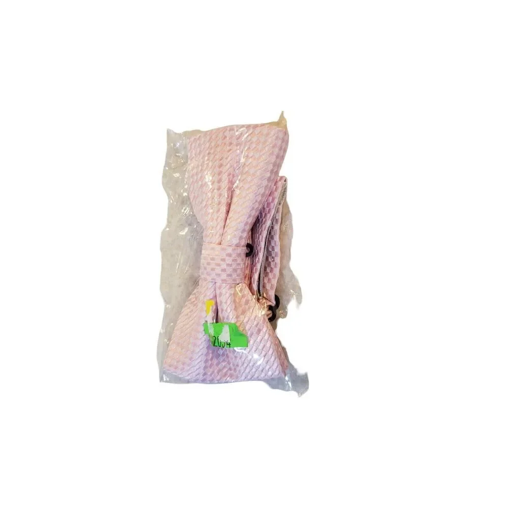 JON VANDYK HOLLAND Mens Pink White Bow Tie New Handmade Sophisticated Preppy‎